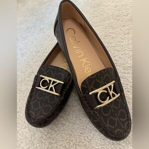 Calvin Klein women's loafers dark brown ,size 7.5 
Used once